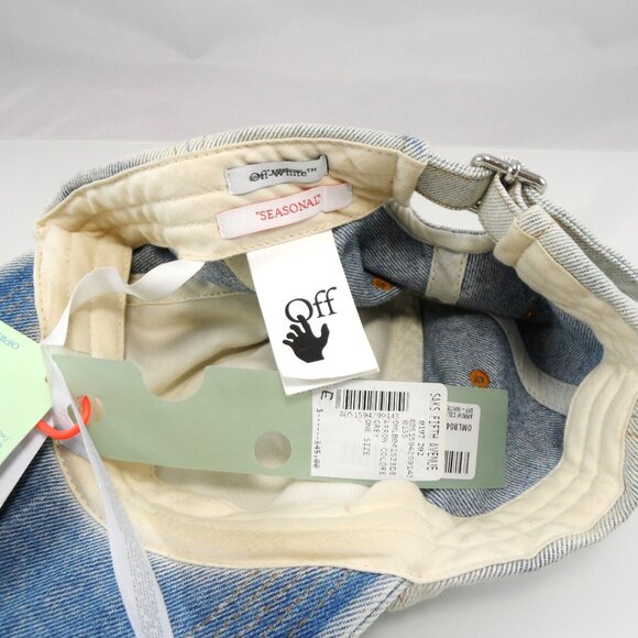 NWT360 Off-White Distressed Denim Arrows Colored Baseball Cap in Grey - Picture 14 of 16